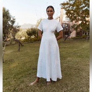 - Dissh White Linen Dress